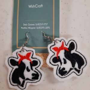 Cow earrings